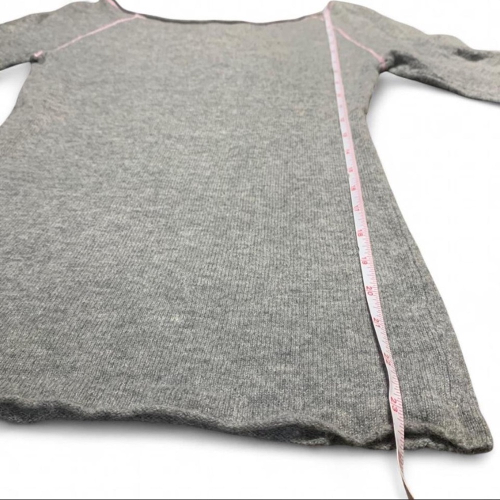 Abercrombie & Fitch RARE Y2K Cashmere Angora Knit Top Contrast Pink Stitching S - Picture 7 of 8